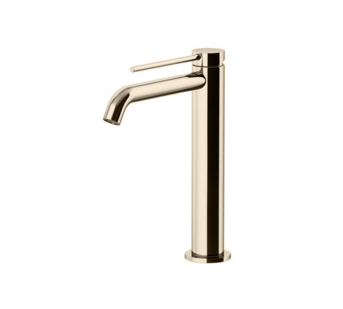 Смеситель для раковины Gattoni Circle Two высокий 227 мм с донным клапаном Brushed Nickel 9146/91NS