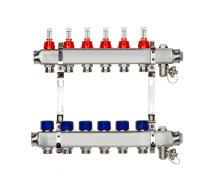 Комплект коллекторов Ридан SSM-6RF set с расходомерами и кронштейнами 6 контуров 088U0956R