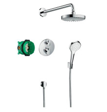 Душевая система Hansgrohe Croma S 180 Showerpipe с термостатом хром 27295000