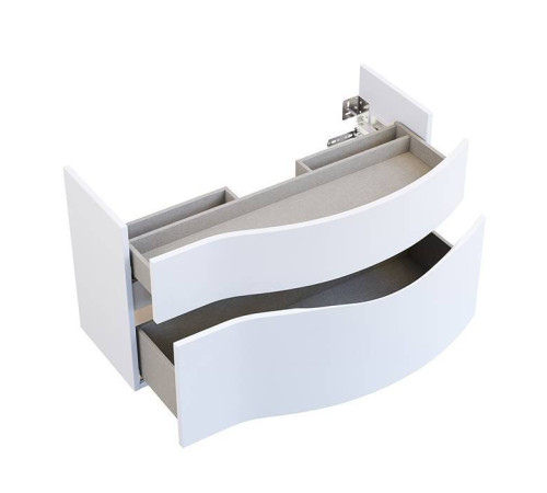 Тумба подвесная с раковиной Kerama Marazzi Riva 100 см правая белый матовый RV.wb.100Rh/RV.100Rh\WHT.M