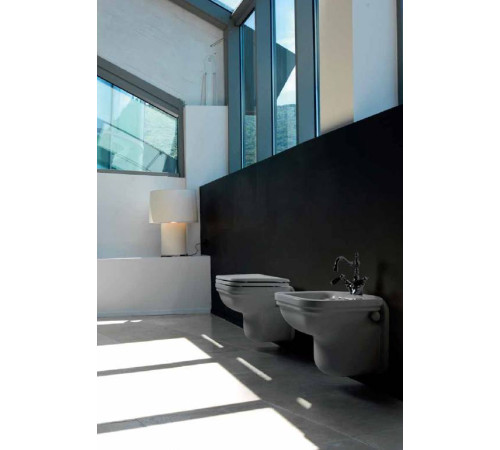 Унитаз подвесной Kerasan Waldorf 55х37 см белый/хром 411501