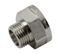 Муфта латунная никелированная Tiemme 3/8 ВРх1/2 НР 1500415