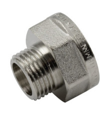 Муфта латунная никелированная Tiemme 3/8 ВРх1/2 НР 1500415