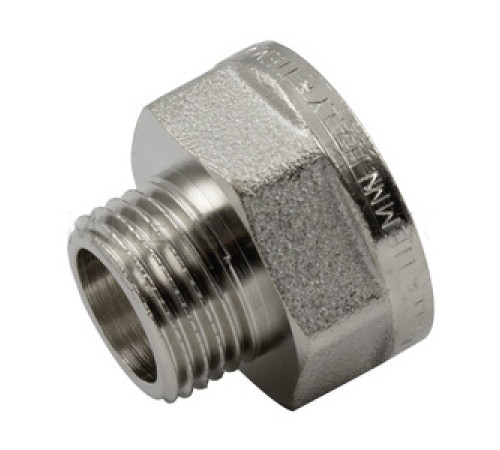 Муфта латунная никелированная Tiemme 3/8 ВРх1/2 НР 1500415