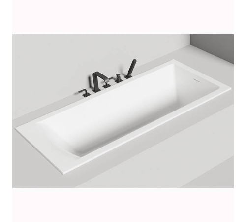 Ванна встраиваемая Salini Cascata KIT 170х75х60 см с сифоном и ножками S-Sense белый глянцевый 104313G