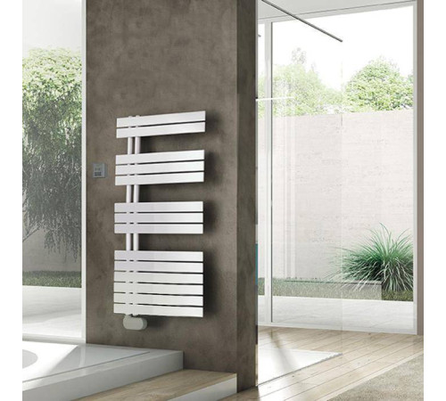 Полотенцесушитель электрический Irsap Soul 550x1054 мм 14 трубок подключение слева с беспроводным контроллером белый SNM055D01IR01NNN