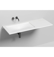 Раковина врезная снизу Salini Marea 70х40х12 см с переливом S-Stone белый матовый 1802213M