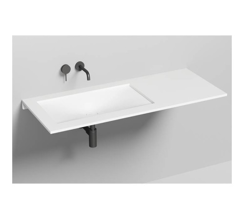 Раковина врезная снизу Salini Marea 70х40х12 см с переливом S-Stone белый матовый 1802213M