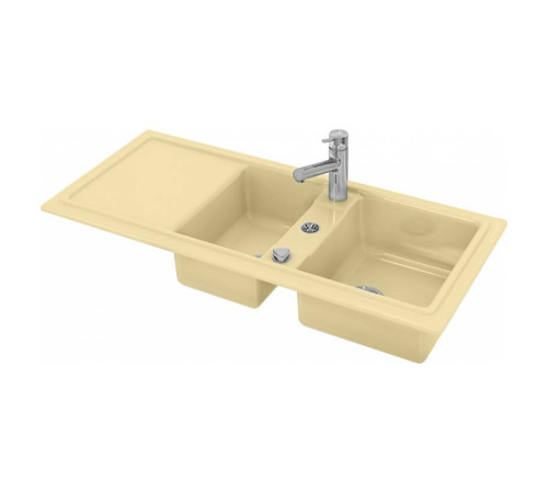 Кухонная мойка Duravit Cassia 116х51 см встраиваемая бежевая 7513111900