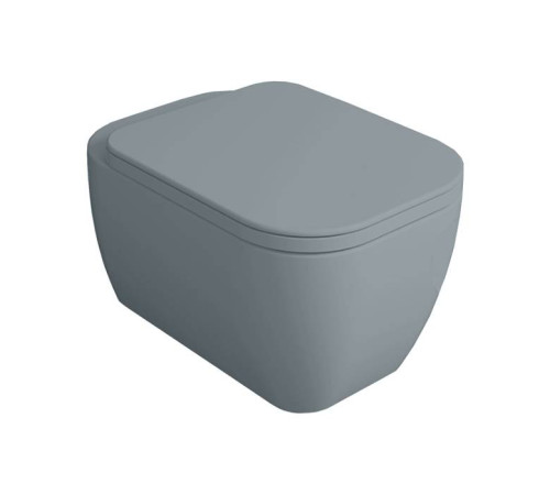 Унитаз подвесной Simas Henges безободковый 38х55 см цемент матовый HE18 cemento matt