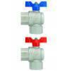 Кран шаровой угловой F.I.V. Evolution 1 ВВ красная бабочка 6778R106