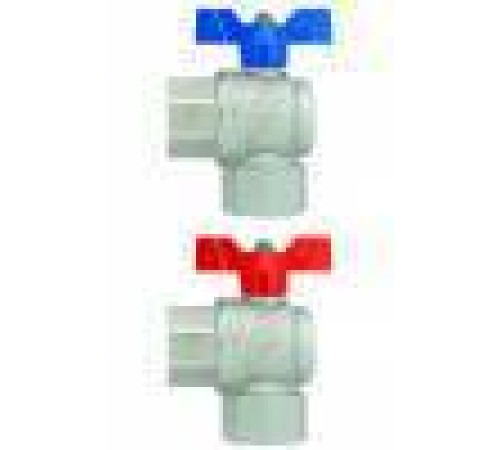 Кран шаровой угловой F.I.V. Evolution 1 ВВ красная бабочка 6778R106