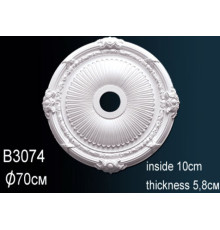 Розетка потолочная под люстру Perfect B3074 полиуретановая с орнаментом 562 мм B3074