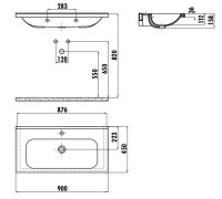 Раковина мебельная Creavit IDEAL 90 90x45 см белая ID090-00CB00E-0000