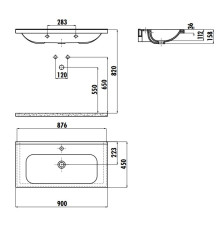 Раковина мебельная Creavit IDEAL 90 90x45 см белая ID090-00CB00E-0000