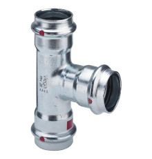 Тройник Viega Prestabo нелегированная сталь 22х22х15 мм 642655