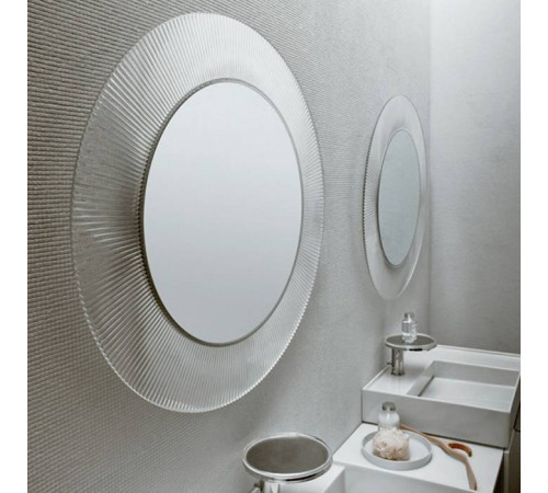 Зеркало круглое Laufen Kartell d 78 см настенное с LED подсветкой прозрачный кристалл 3.8633.3.084.000.1
