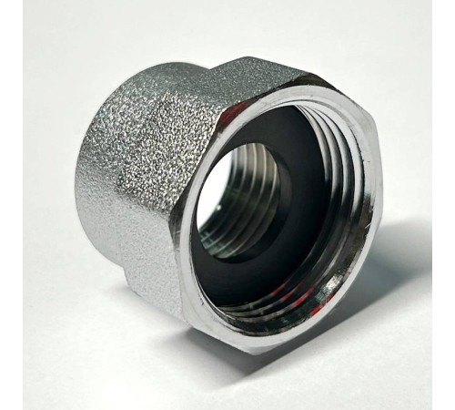 Переходник резьбовой General Fittings ВР-ВР 3/4x1/2 хромированный с плоской прокладкой dui635C3201