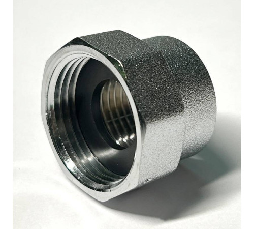 Переходник резьбовой General Fittings ВР-ВР 3/4x1/2 хромированный с плоской прокладкой dui635C3201