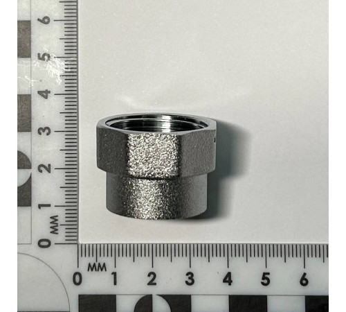 Переходник резьбовой General Fittings ВР-ВР 3/4x1/2 хромированный с плоской прокладкой dui635C3201