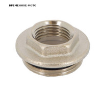 Переходник резьбовой General Fittings ВР-ВР 1x1/2 никелированный с плоской прокладкой dui635N4201
