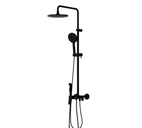 Душевая система AM.PM Jupiter со смесителем-полкой и гигиеническим душем черная 977770300