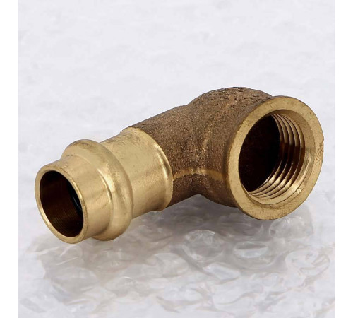 Угол 90° пресс-В бронзовый Viega Sanpress 15х1/2 108441