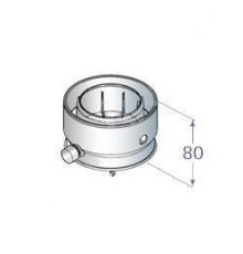 Переходник коаксиальный De Dietrich HR 38 80/125 мм S100465