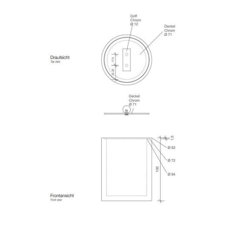 Баночка универсальная Decor Walther Stone DMD S 11x8 см белый/хром 0971254