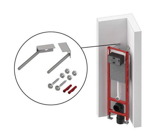 Застенный модуль для унитаза TECE TECEbase 112х32 см со смывным бачком 9400440