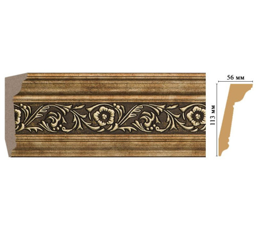 Плинтус потолочный DECOMASTER 129D-57 113х56х2400 мм 129D-57