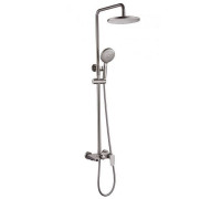 Душевая стойка с верхним душем Boheme Spectre никель браш 458-NB