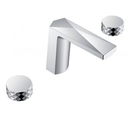 Смеситель для раковины Boheme Venturo врезной на 3 отверстия Diamond хром глянцевый 150-CR-DIAMOND