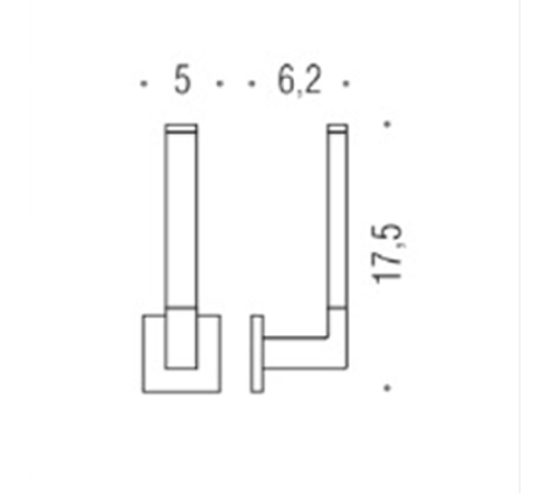 Держатель туалетной бумаги Colombo Design Basic Q вертикальный хром B3790.CR