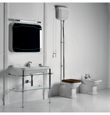 Консоль напольная с раковиной Kerasan Waldorf 100х42 см на 1 отв. хром 4142K1bi/cr / 9196K1cr