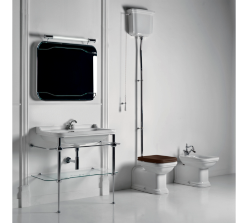 Консоль напольная с раковиной Kerasan Waldorf 100х42 см на 1 отв. хром 4142K1bi/cr / 9196K1cr