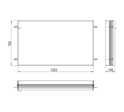 Монтажная рама для зеркального шкафа встраиваемая emco Asis prime 1222x722 мм 9497 000 13