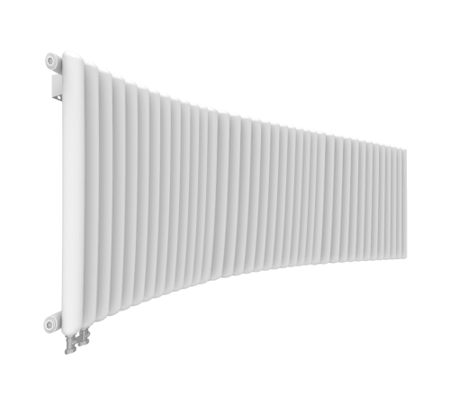Радиатор трубчатый КЗТО Гармония С40 1-500-32 нижнее левое подключение радиусный Rвнутр3835 RAL 9016 С40 1-500-32 нп лев Rвнутр3835