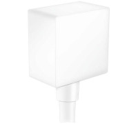 Шланговое подсоединение Hansgrohe FixFit Square с обратным клапаном матовый белый 26455700
