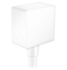 Шланговое подсоединение Hansgrohe FixFit Square с обратным клапаном матовый белый 26455700