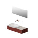 Тумба под раковину подвесная Kerama Marazzi Magica 115.4х48.5х22 см 2 ящика венецианский красный матовый MA.120.2/VR.M