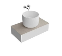 Тумба под раковину подвесная Kerama Marazzi Magica 88.4х48.5х22 см 1 ящик утренний серый матовый MA.90.1/MGR.M