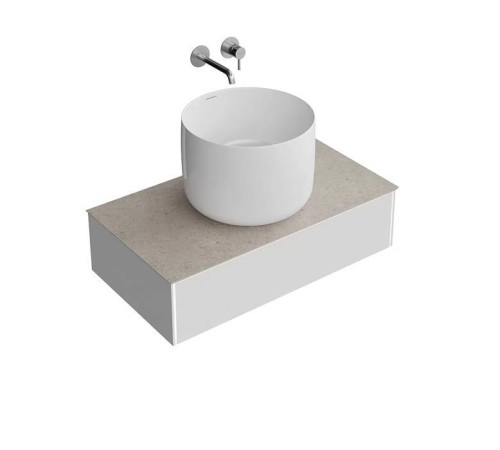 Тумба под раковину подвесная Kerama Marazzi Magica 88.4х48.5х22 см 1 ящик утренний серый матовый MA.90.1/MGR.M