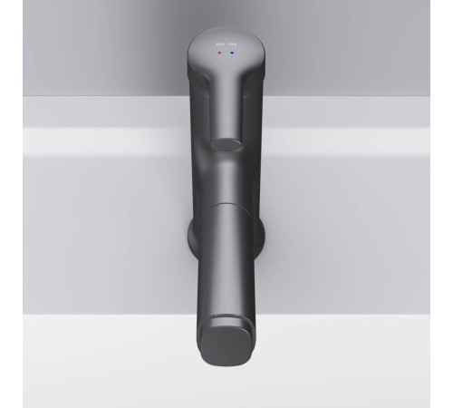 Смеситель для раковины AM.PM X-Joy с вытяжным изливом черный матовый F85B02922