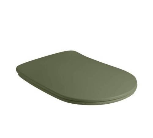 Сиденье для унитаза Kerasan Nolita SLIM быстросъемное Verde петли хром 539111