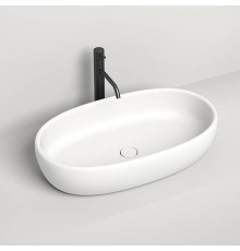 Раковина накладная Salini Luce 70х40х15.5 см S-Stone белый матовый 110721M