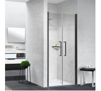 Душевая дверь Novellini Young 97-101х200 см распашная двойная в нишу черный Y22B97-1H