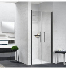 Душевая дверь Novellini Young 97-101х200 см распашная двойная в нишу черный Y22B97-1H