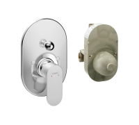 Смеситель для ванны Hansgrohe Rebris S однорычажный скрытого монтажа хром 72448000