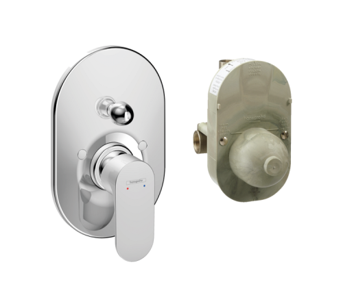 Смеситель для ванны Hansgrohe Rebris S однорычажный скрытого монтажа хром 72448000